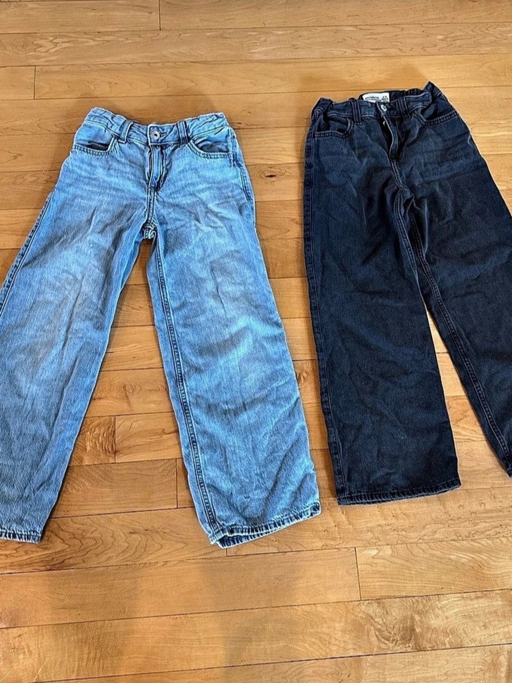 Bundle of 2: Abercrombie Kids High Rise Ultra Wide Leg Jeans Girls 9/10